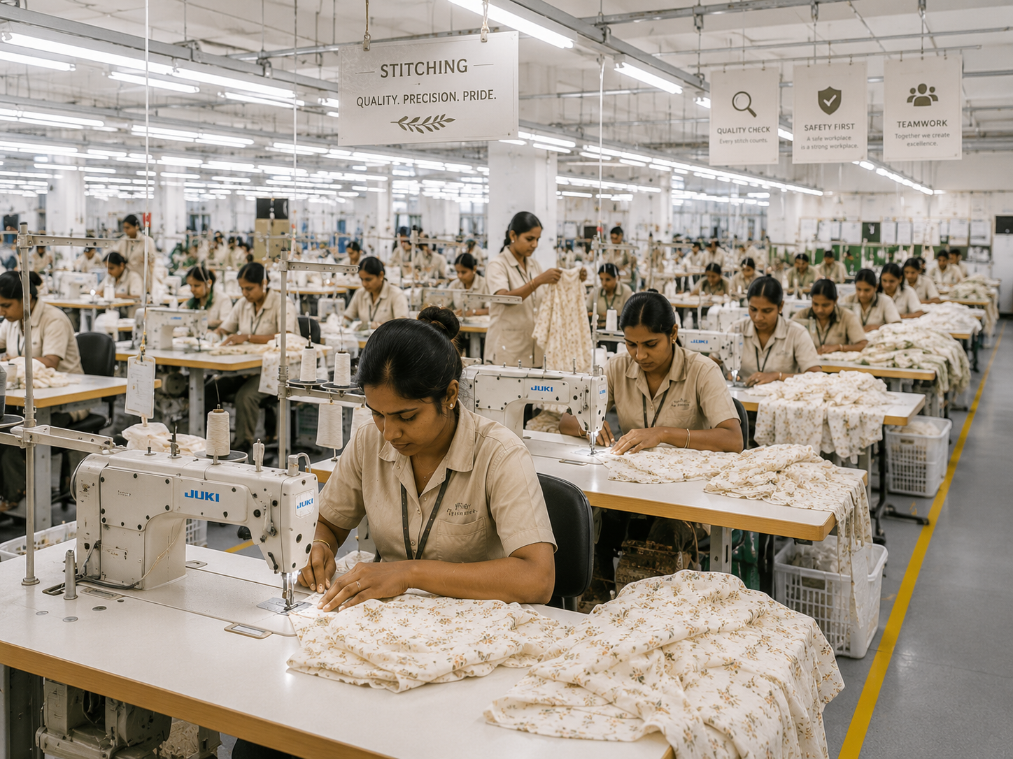 Stitching floor